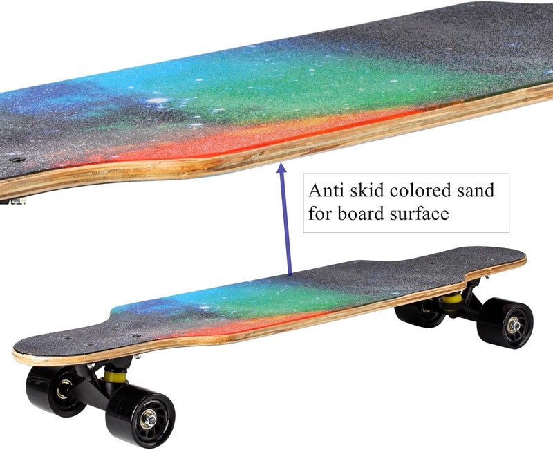 asktom 31" Longboard 7 Layers Skateboard Pro Complete Cruiser for Cruising, Carving, Free-Style and Downhill with T-Tool - Image 2